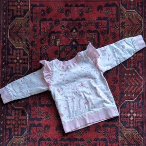 Monica + Andy Pink Ruffle Sweatshirt 3T